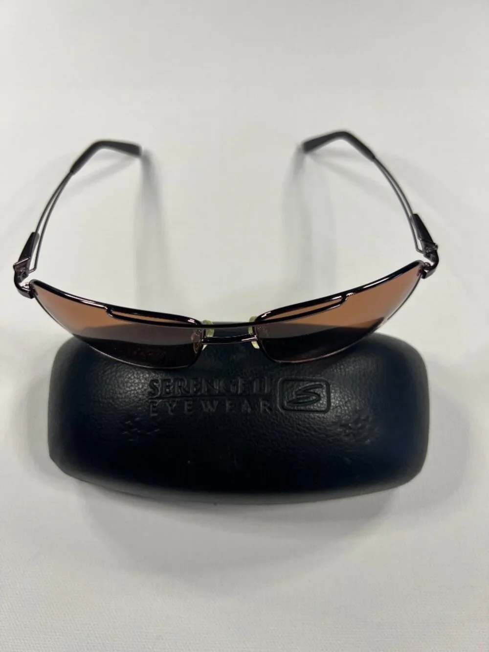 Vintage Serengeti Dante 7114 Sunglasses Shiny Espresso Wire-Flex Drivers Lens